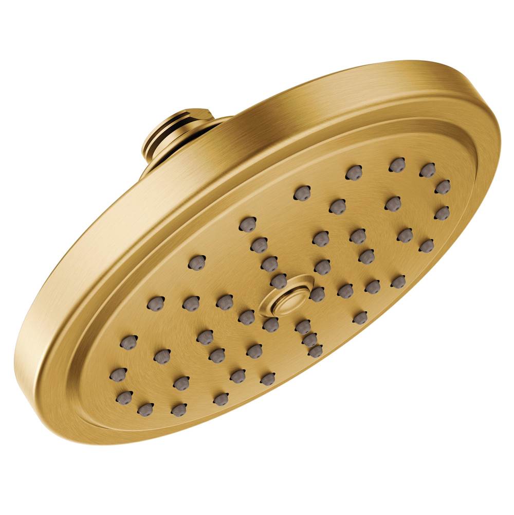 Moen 7-Inch Single Function Shower Head with Immersion Rainshower Technology, Brushed Gold