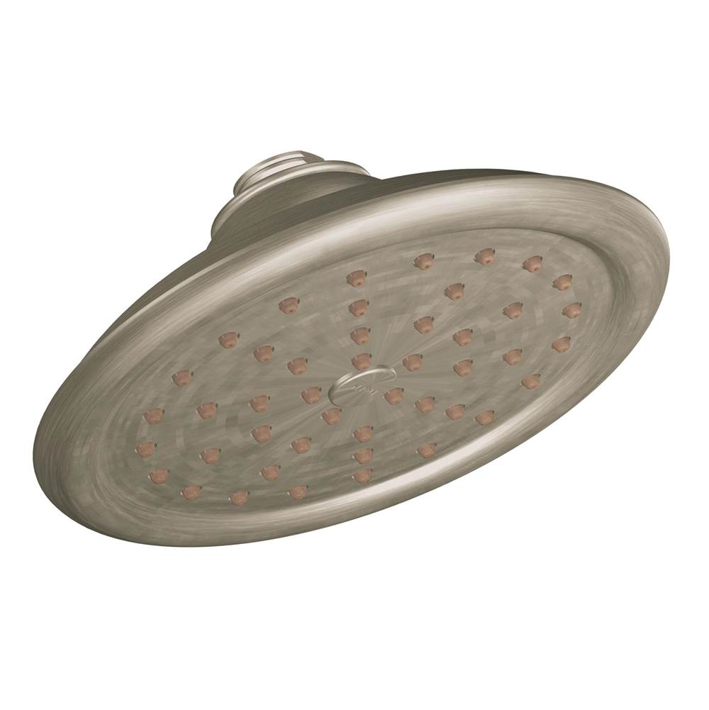 Moen ExactTemp 7'' Eco-Performance One-Function Rainshower Showerhead with Immersion Technology, Brushed Nickel