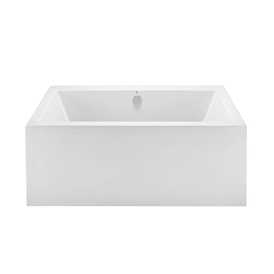 MTI Baths Kahlo 1A Acrylic Cxl Sculpted 2 Side Faucet Deck Air Bath - White (60X36.25)