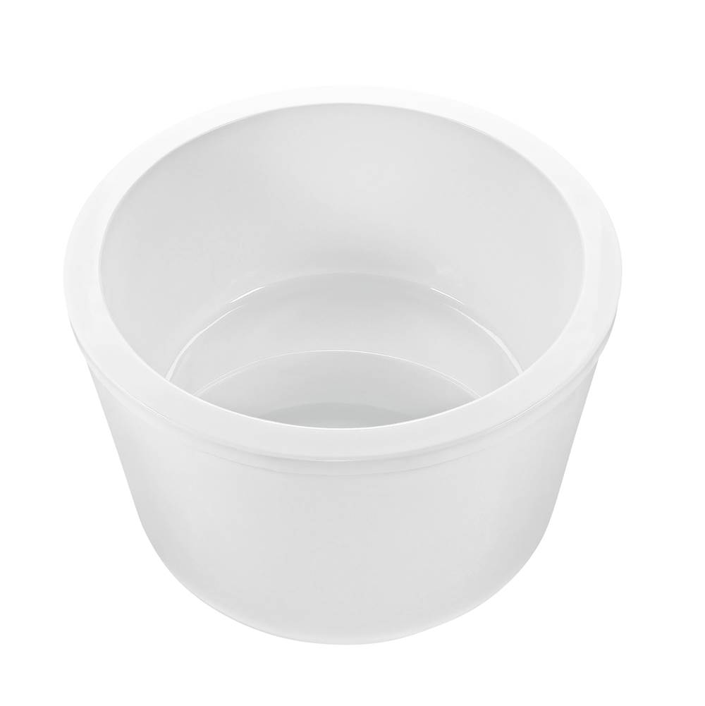 MTI Baths Jasmine 2 Acrylic Cxl Freestanding Round Air Bath - White (52X52)