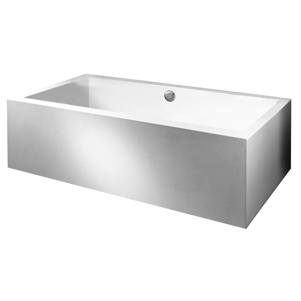 MTI Baths Andrea 27A Acrylic Cxl Sculpted 3 Side Air Bath Elite/Microbubbles- White (86X36)
