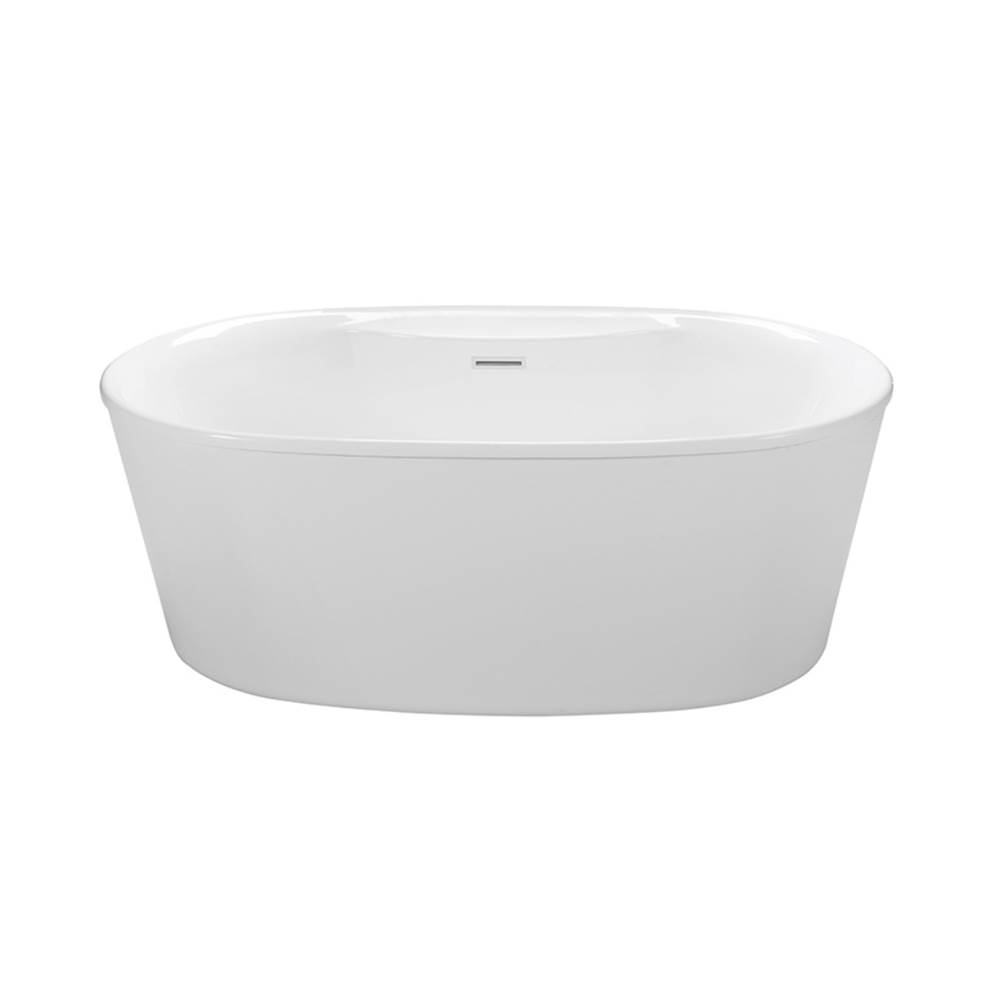 MTI Baths Adel 2 Acrylic Cxl Freestanding Faucet Deck  Air Bath - White (57.25X31.5)