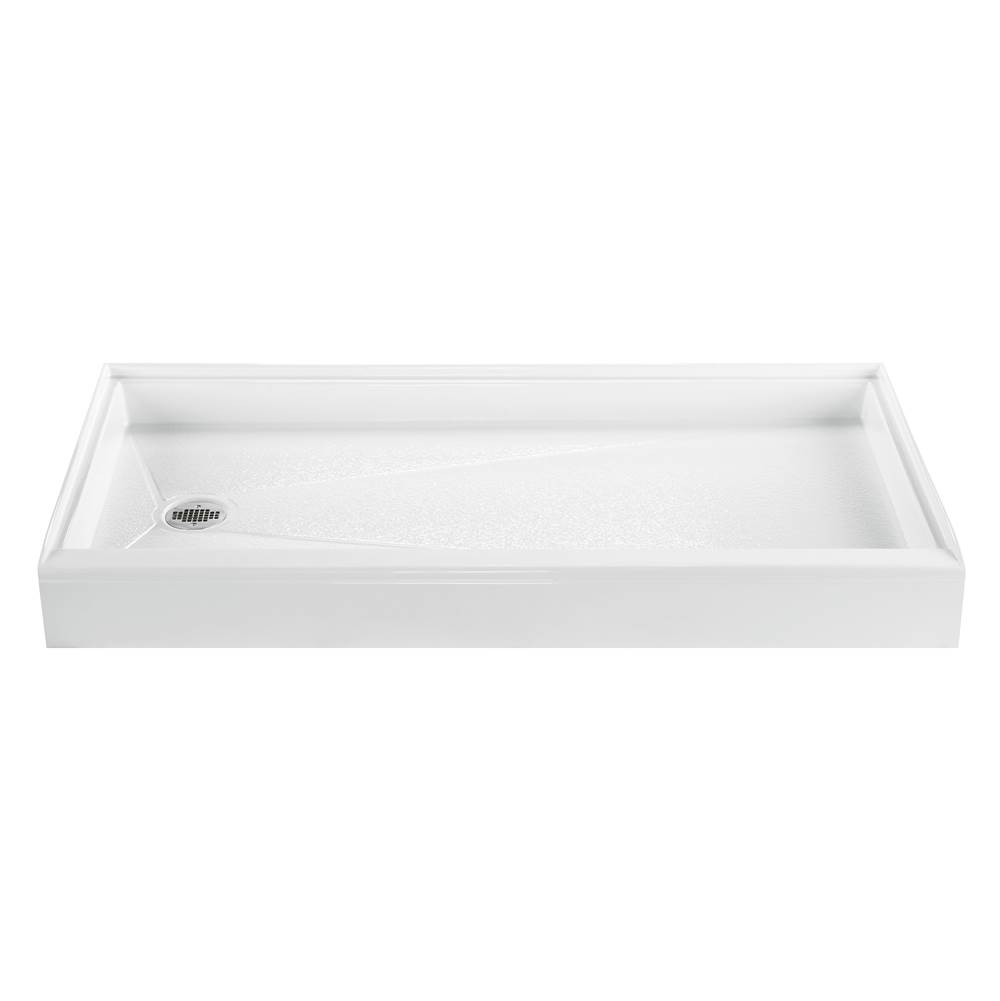 MTI Baths 6030 Acrylic Cxl Lh Drain 3-Sided Integral Tile Flange - White