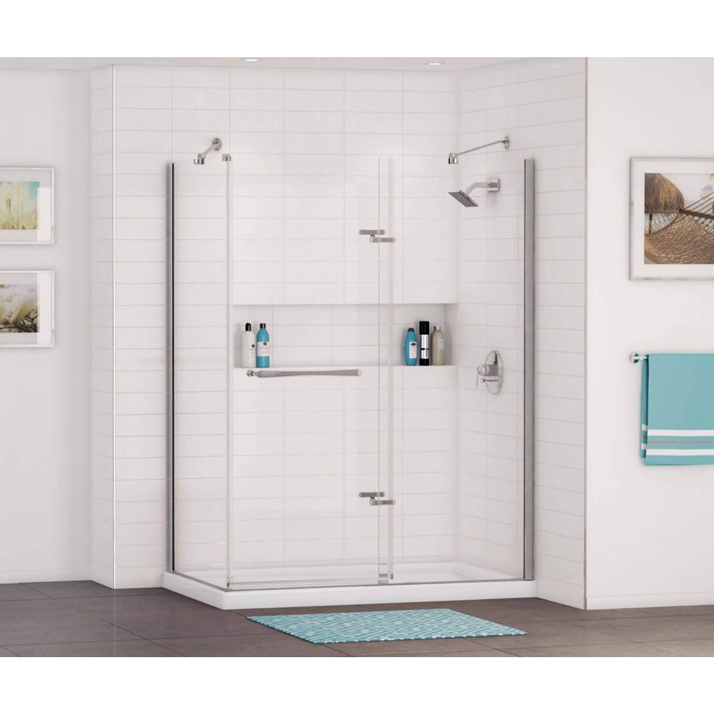 Maax Rectangular Base 6036 3 in. Acrylic Corner Left or Right Shower Base with Right-Hand Drain in White