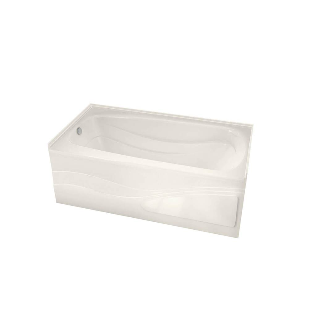 Maax Tenderness 6636 Acrylic Alcove Left-Hand Drain Bathtub in Biscuit
