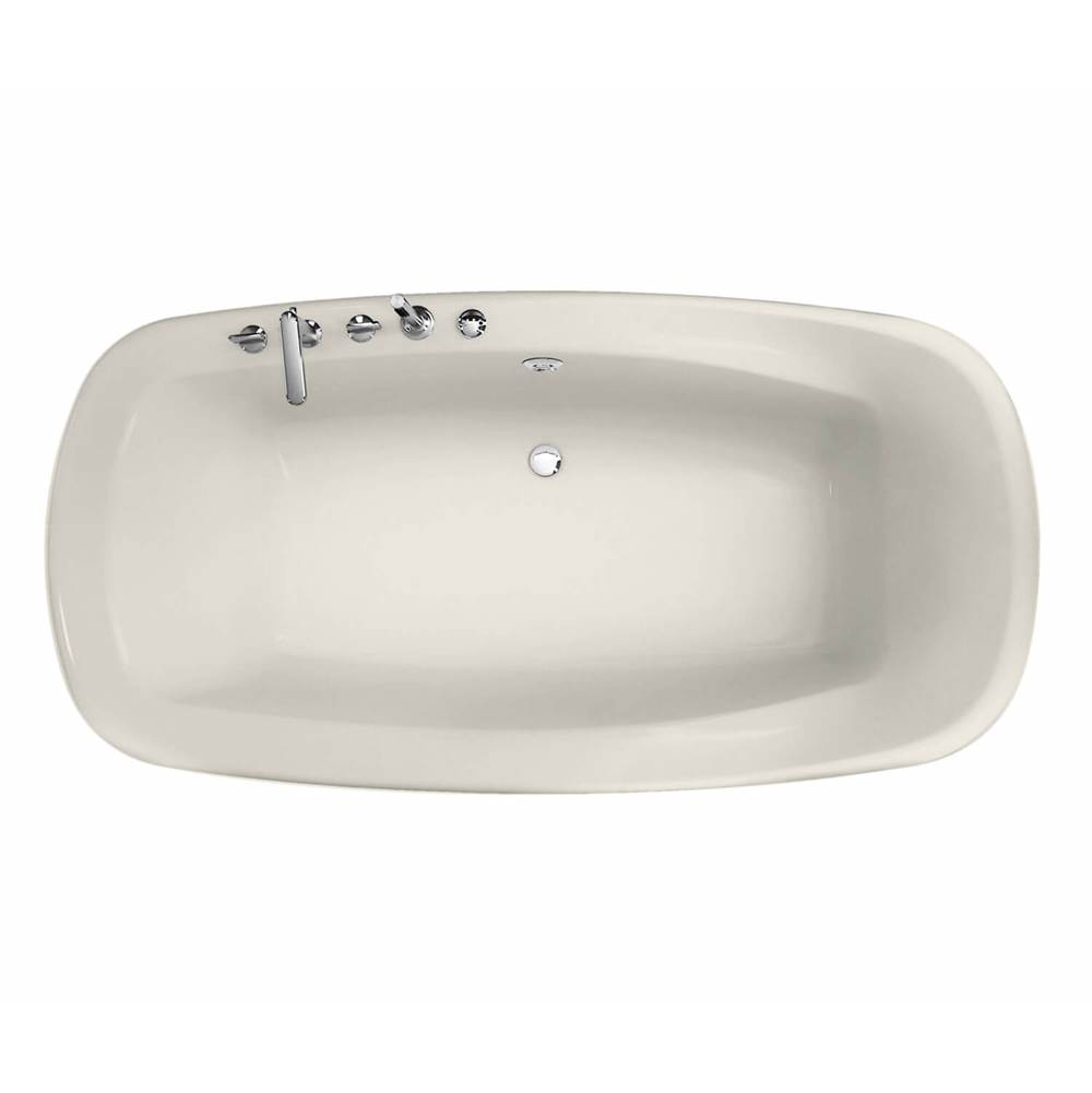 Maax Eterne 7242 Acrylic Drop-in Center Drain Hydromax Bathtub in Biscuit