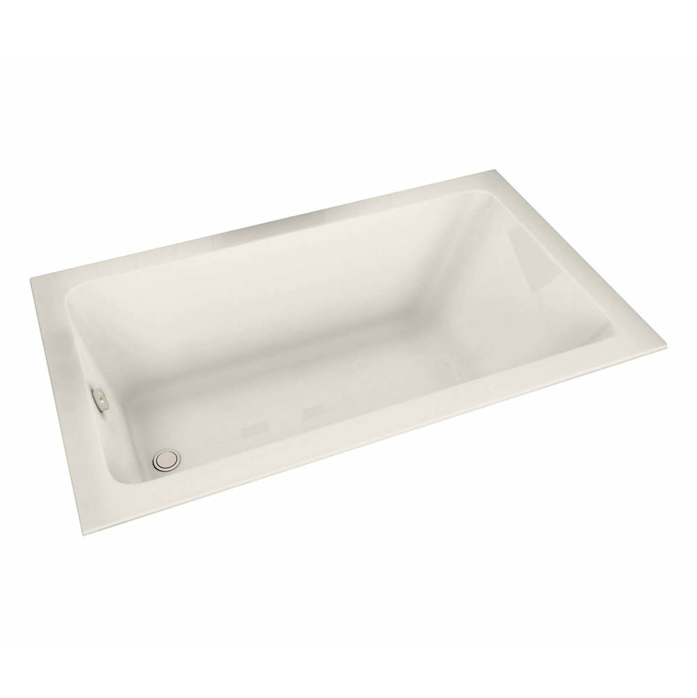 Maax Pose 6636 Acrylic Drop-in End Drain Aeroeffect Bathtub in Biscuit