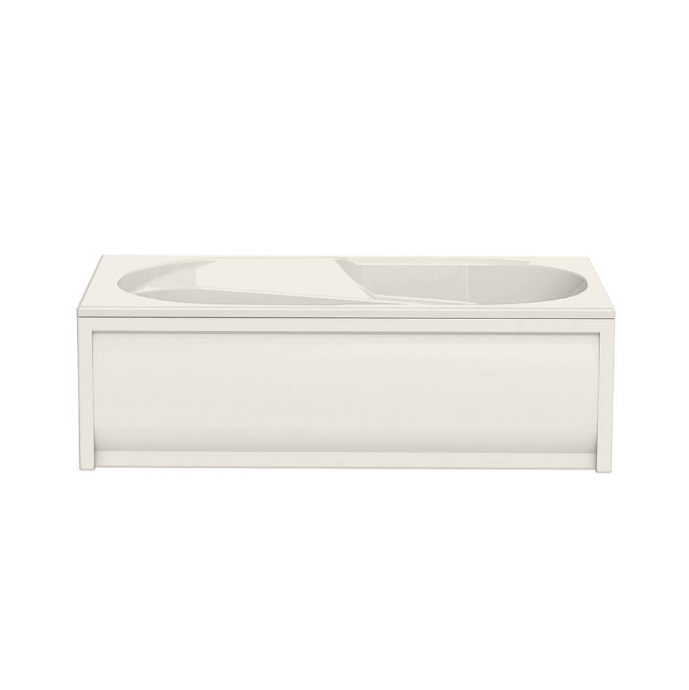 Maax Baccarat 72 x 36 Acrylic Alcove End Drain Combined Hydromax & Aerofeel Bathtub in Biscuit