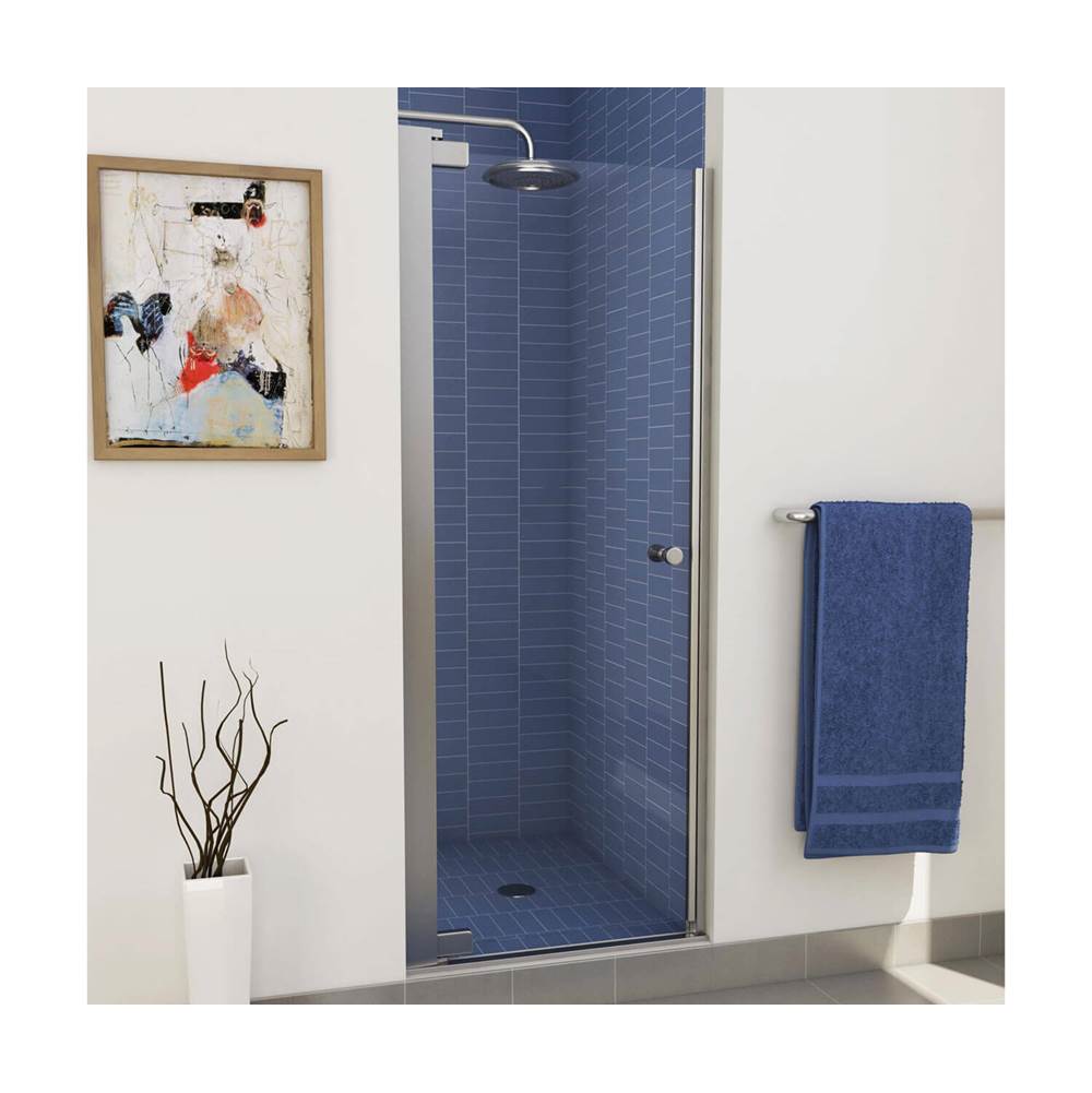 Maax Madono 24 1/2-26 1/2 x 67 in. 6 mm Pivot Shower Door for Alcove Installation with Clear glass in Chrome