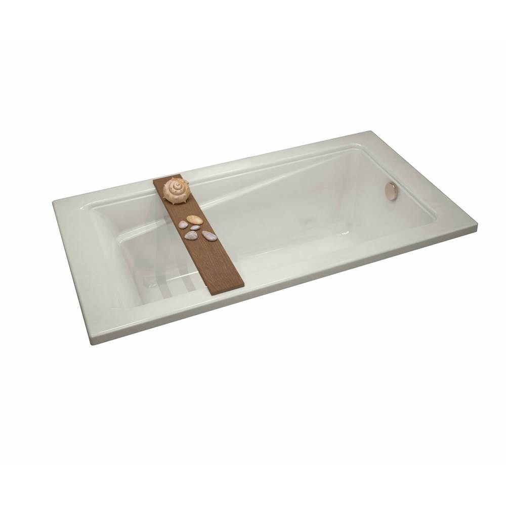 Maax Exhibit 6036 Acrylic Drop-in End Drain Bathtub in Biscuit