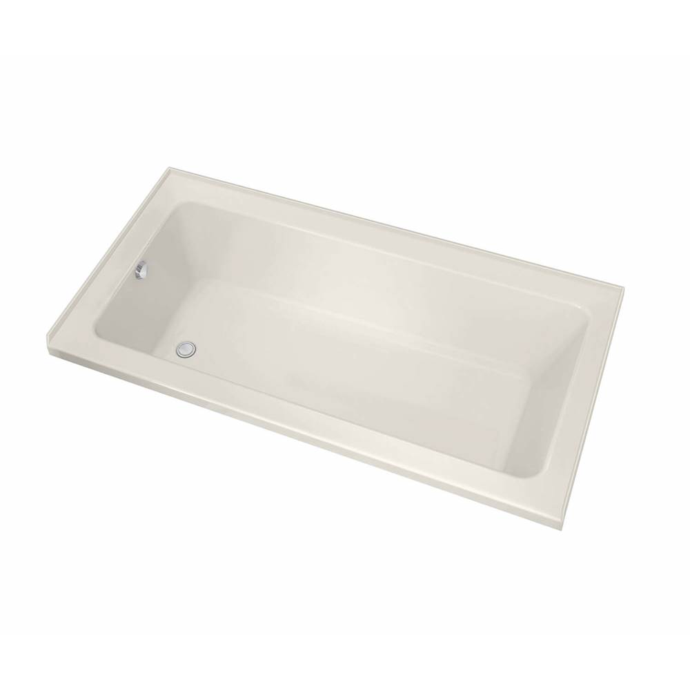Maax Pose 6032 IF Acrylic Alcove Right-Hand Drain Combined Whirlpool & Aeroeffect Bathtub in Biscuit