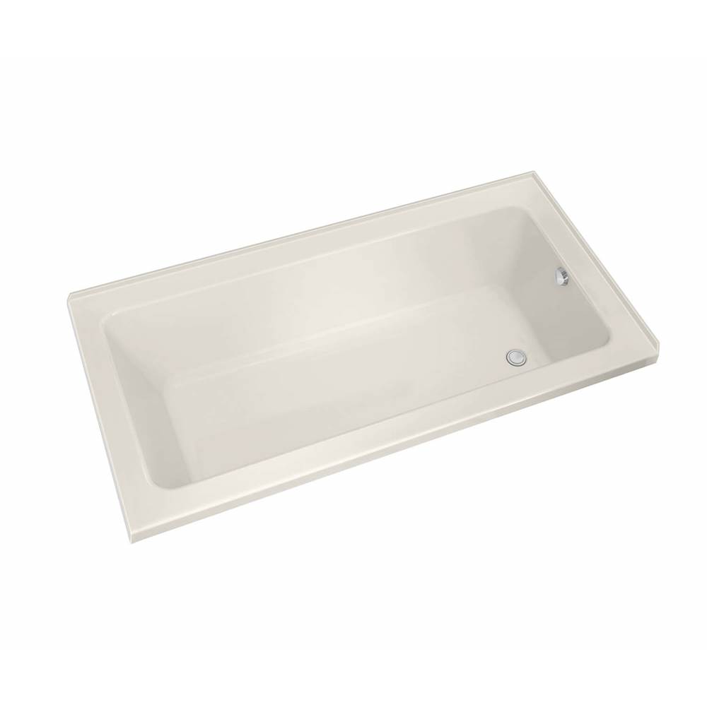 Maax Pose 6032 IF Acrylic Corner Right Left-Hand Drain Bathtub in Biscuit