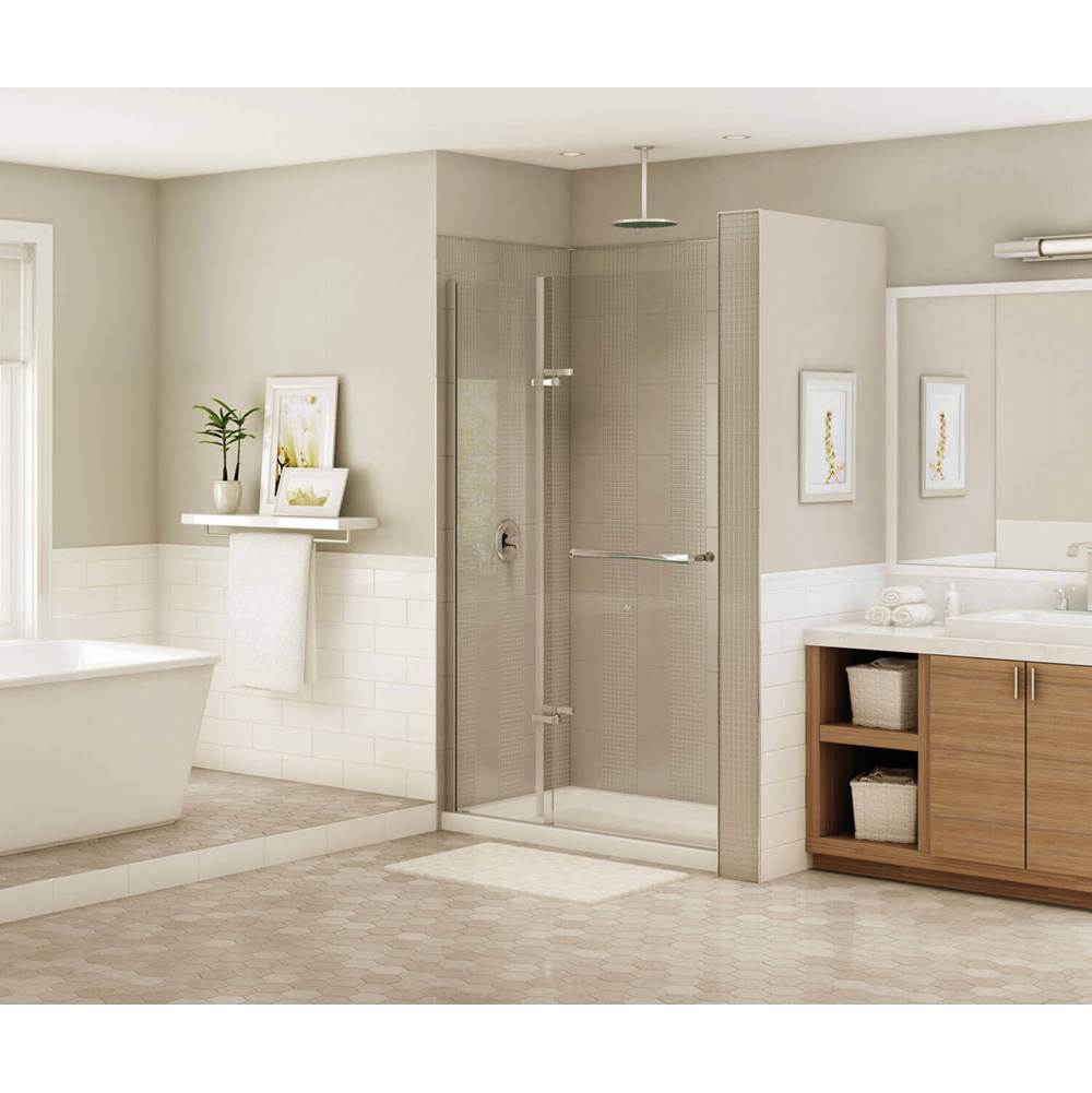 Maax Reveal 71 41 1/2-44 1/2 x 71 1/2 in. 8mm Pivot Shower Door for Alcove Installation with Clear glass in Chrome