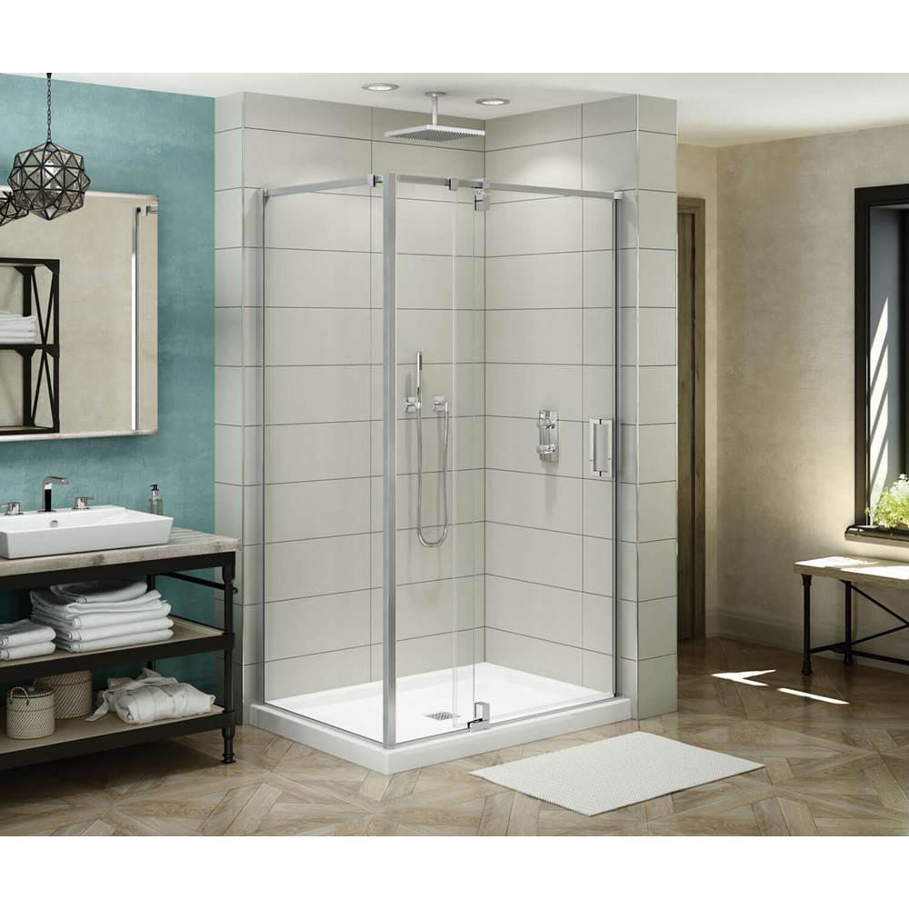 Maax ModulR 48 x 36 x 78 in. 8mm Pivot Shower Door for Corner Installation with Clear glass in Chrome