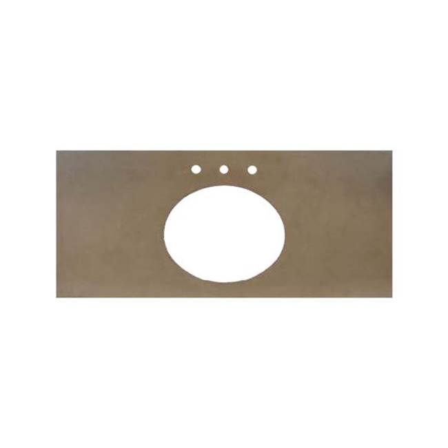 Native Trails 30'' Native Stone Vanity Top in Ash- Oval with 8'' Widespread Cutout