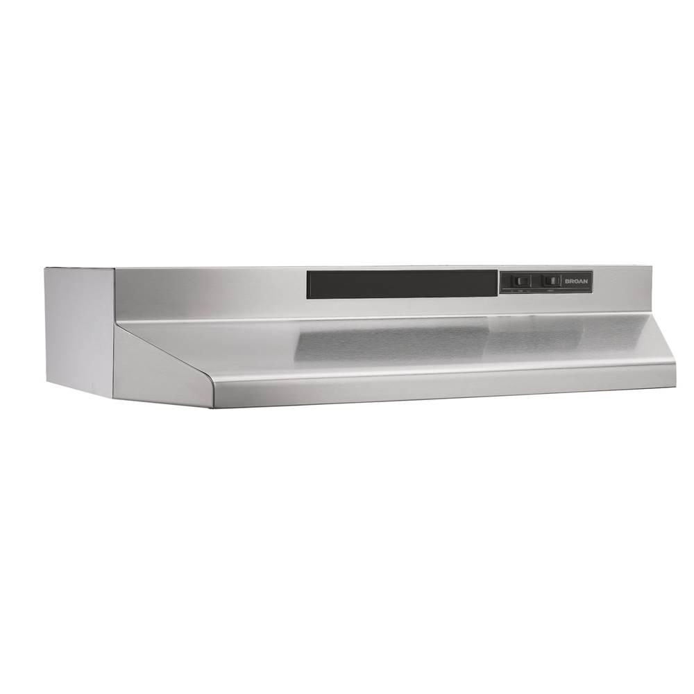 Broan Nutone 30-Inch Convertible Under-Cabinet Range Hood, w/ Easy Install System 260 Max Blower CFM, Stainless Steel