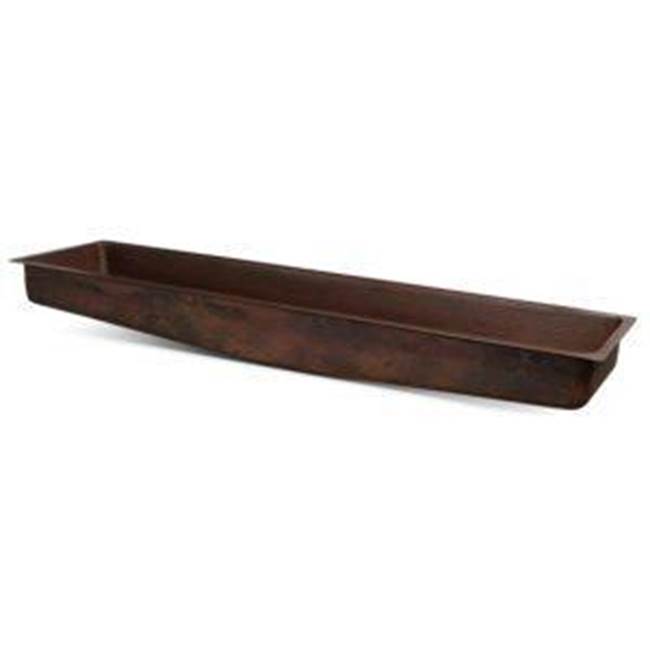 Premier Copper Products 60'' Rectangle Under Counter Hammered Copper Bathroom Sink