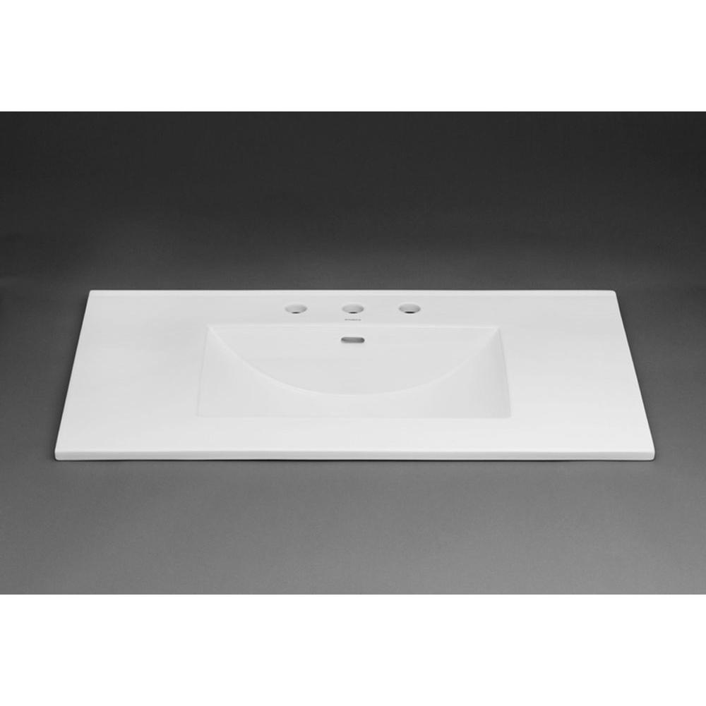Ronbow 37'' Kara™ Ceramic Sinktop with Single Faucet Hole in White
