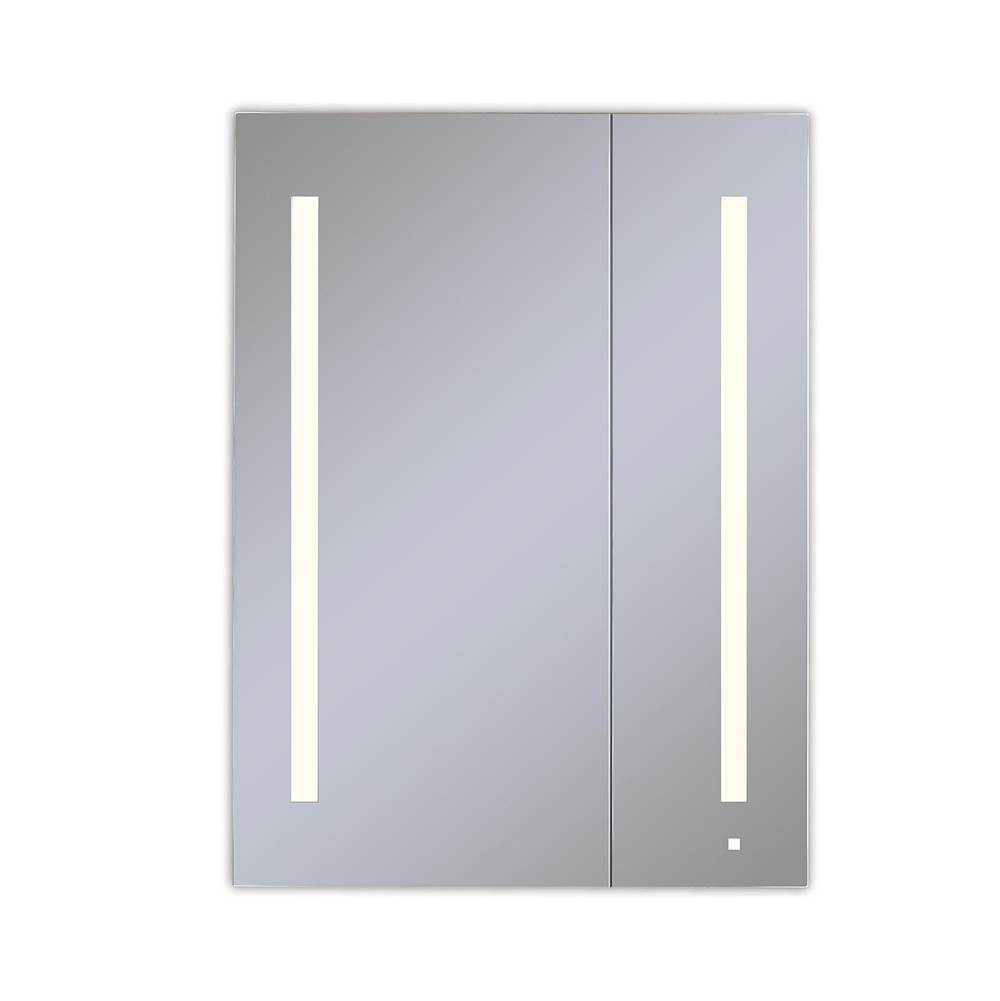 Robern AiO Lighted Cabinet, 30'' x 40'' x 4'', Two Door, LUM Lighting, 2700K Temperature (Warm Light), Dimmable, Electrical Outlet, USB Left Hinge