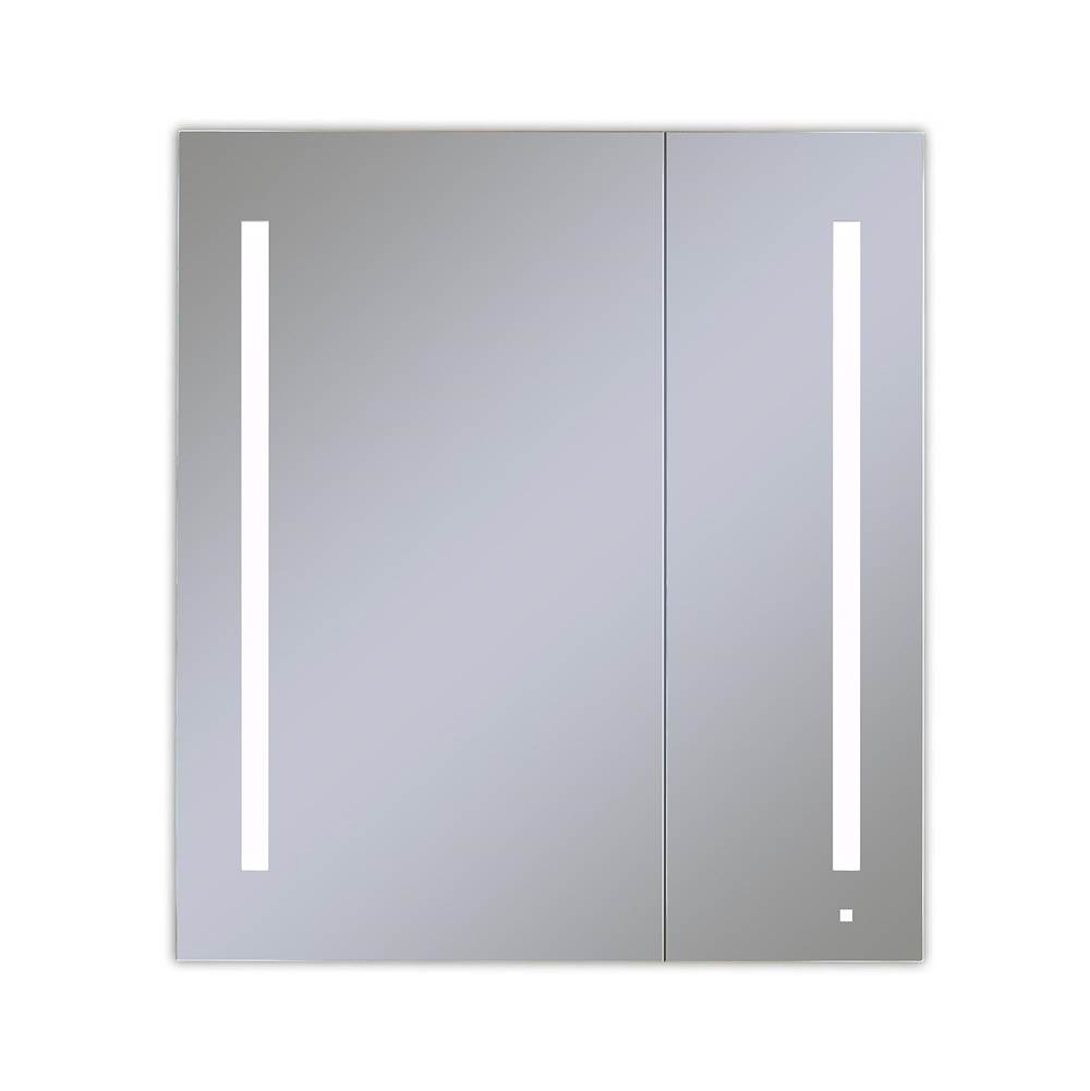 Robern AiO Lighted Cabinet, 36'' x 40'' x 4'', Two Door, LUM Lighting, 4000K Temperature (Cool Light), Dimmable, OM Audio, Electrical Outlet, USB Left Hinge