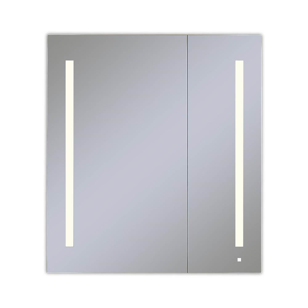 Robern AiO Lighted Cabinet, 36'' x 40'' x 4'', Two Door, LUM Lighting, 2700K Temperature (Warm Light), Dimmable, OM Audio, Electrical Outlet, USB Left Hinge