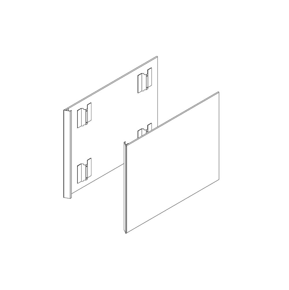 Robern Cartesian and Profiles Side Kit, 22-1/2'' H x 18'' D, Pair Side Kits, Matte Black