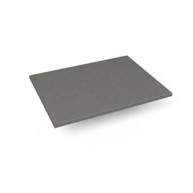 Robern Engineered Stone Vanity Top, 25'' x 19'' x 3/4'', Dry Top, Stone Gray