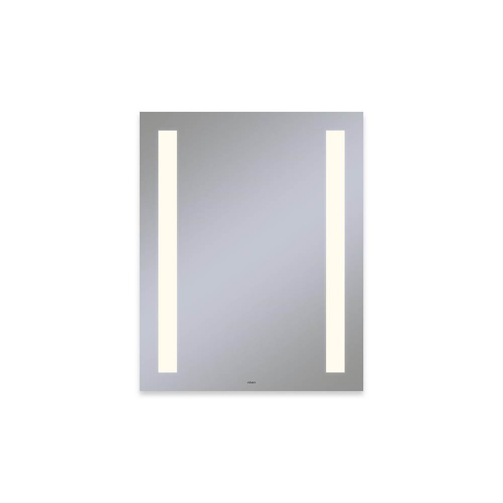 Robern Vitality Lighted Mirror, 24'' x 30'' x 1-3/4'', Rectangle, Column Light Pattern, 2700K Temperature (Warm Light), Dimmable, Defogger