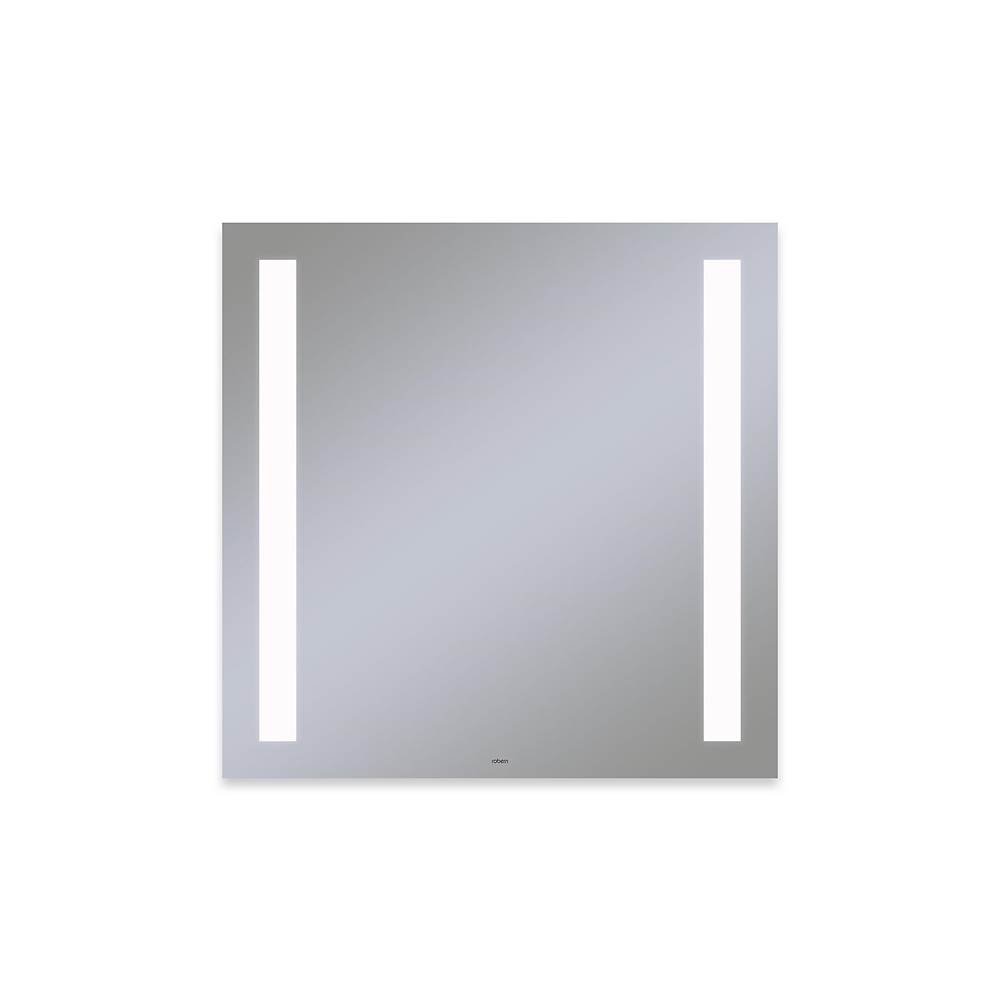 Robern Vitality Lighted Mirror, 30'' x 30'' x 1-3/4'', Rectangle, Column Light Pattern, 4000K Temperature (Cool Light), Dimmable, Defogger