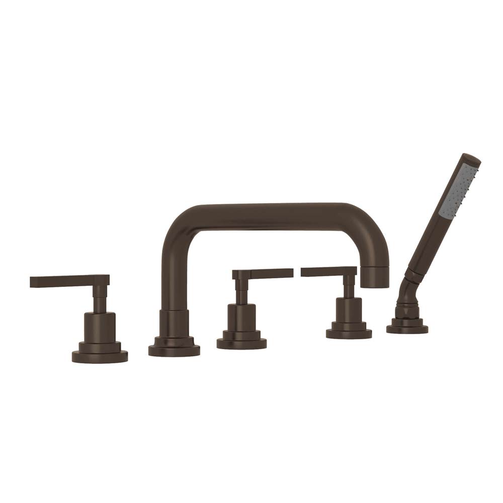 Rohl Lombardia® 5-Hole Deck Mount Tub Filler With U-Spout