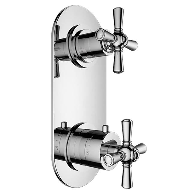 Santec TRIM (Shared Function) - 1/2'' Thermostatic Trim with Volume Control and 3-Way Diverter