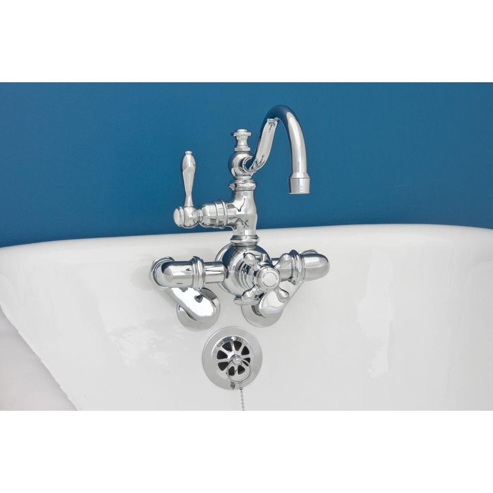 Strom Living Chrome  Thermostatic Tub Wall Mt Faucet W/Fixed Arch Spout. Includes Adjustable
