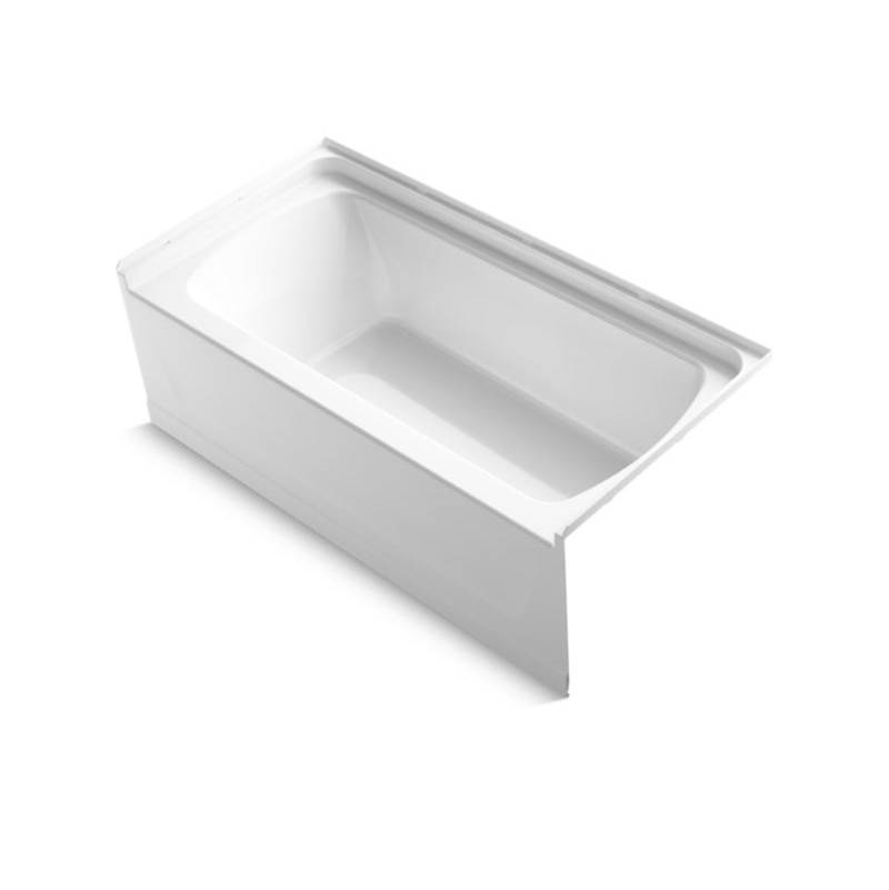 Sterling Plumbing Ensemble™ 60-1/4'' x 30-1/4'' bath with right-hand above-floor drain and integral apron