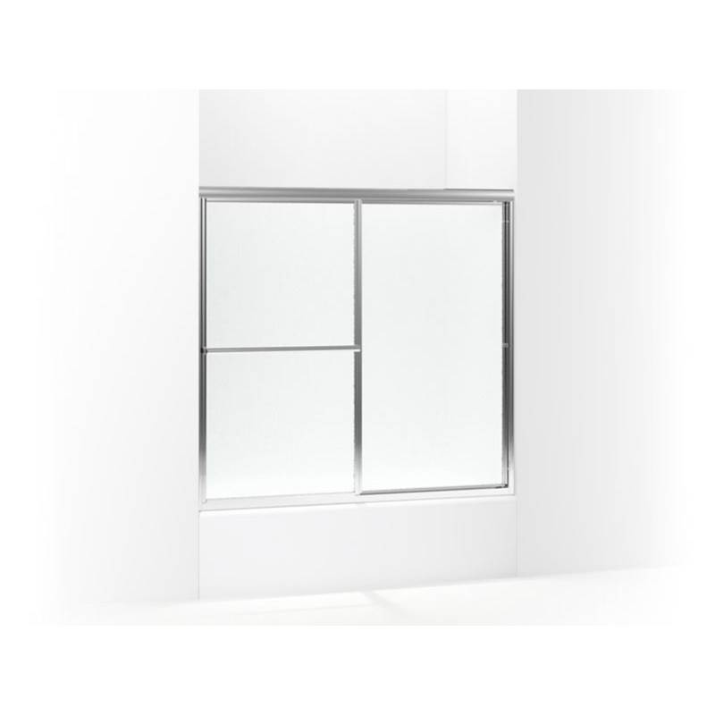 Sterling Plumbing Deluxe Framed sliding bath door, 56-1/4'' H x 54-3/8 - 59-3/8'' W, with 1/8'' thick Rain glass