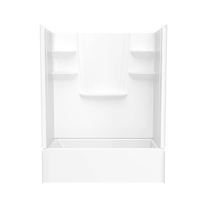 Swan VP6030CTSMMAL/R 60 x 30 Veritek™ Pro Alcove Right Hand Drain Four Piece Tub Shower in White