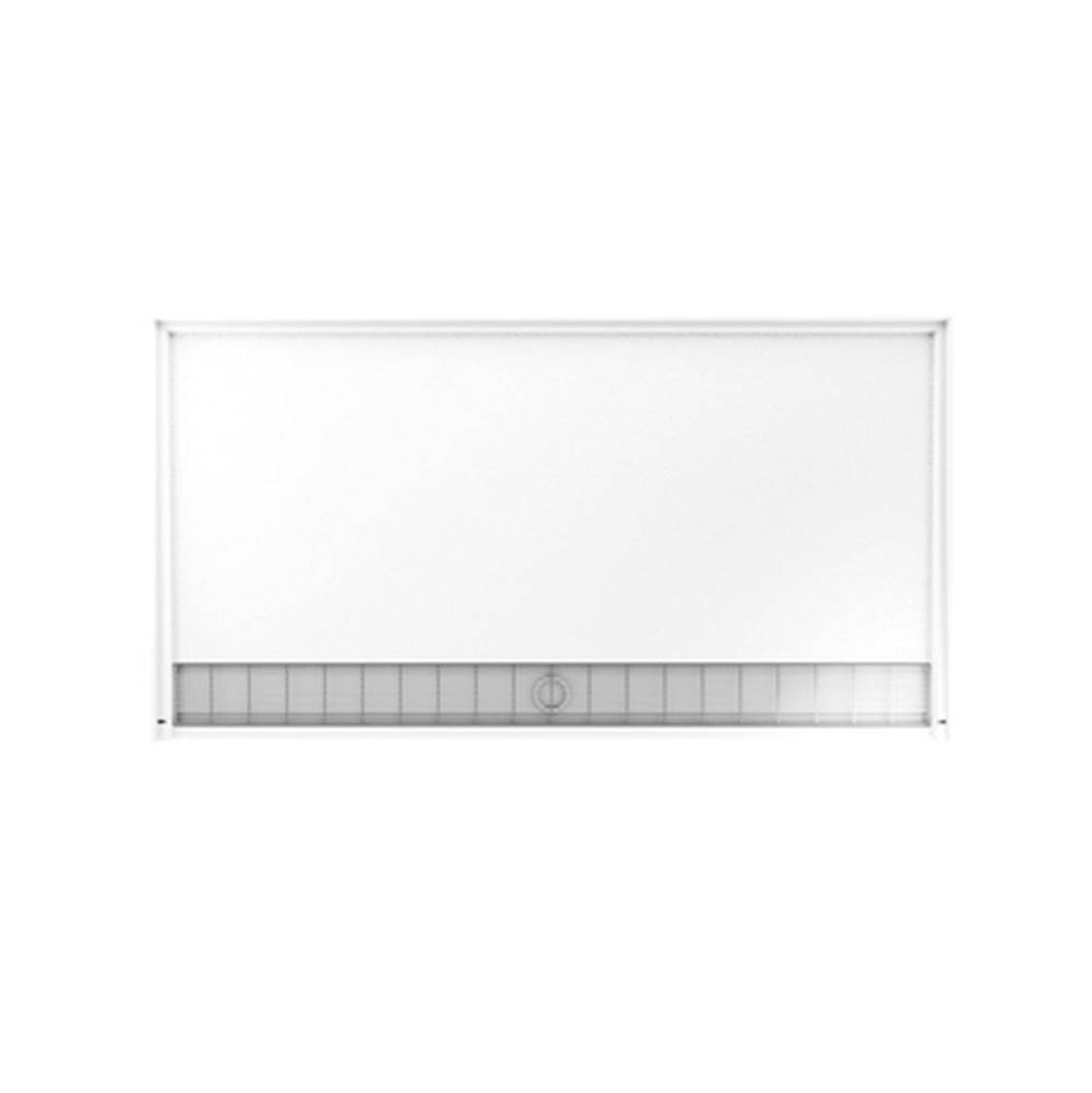 Swan FBF-3462 34 x 62 Veritek Alcove Shower Pan with Front Center Drain in White