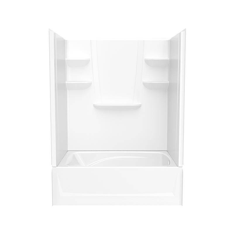 Swan VP6042CTSAL/R 60 x 42 Veritek™ Pro Alcove Right Hand Drain Four Piece Tub Shower in White