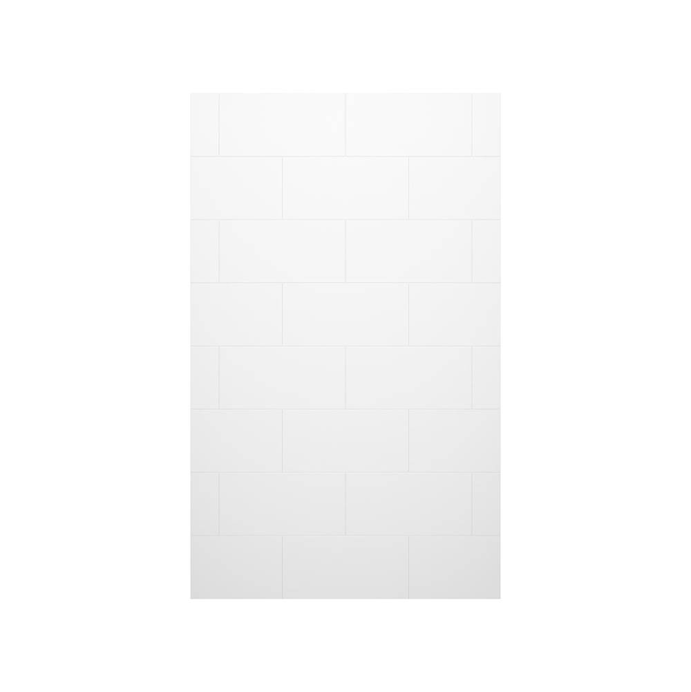 Swan TSMK-8434-1 34 x 84 Swanstone Traditional Subway Tile Glue up Bathtub and Shower Single Wall Panel in White