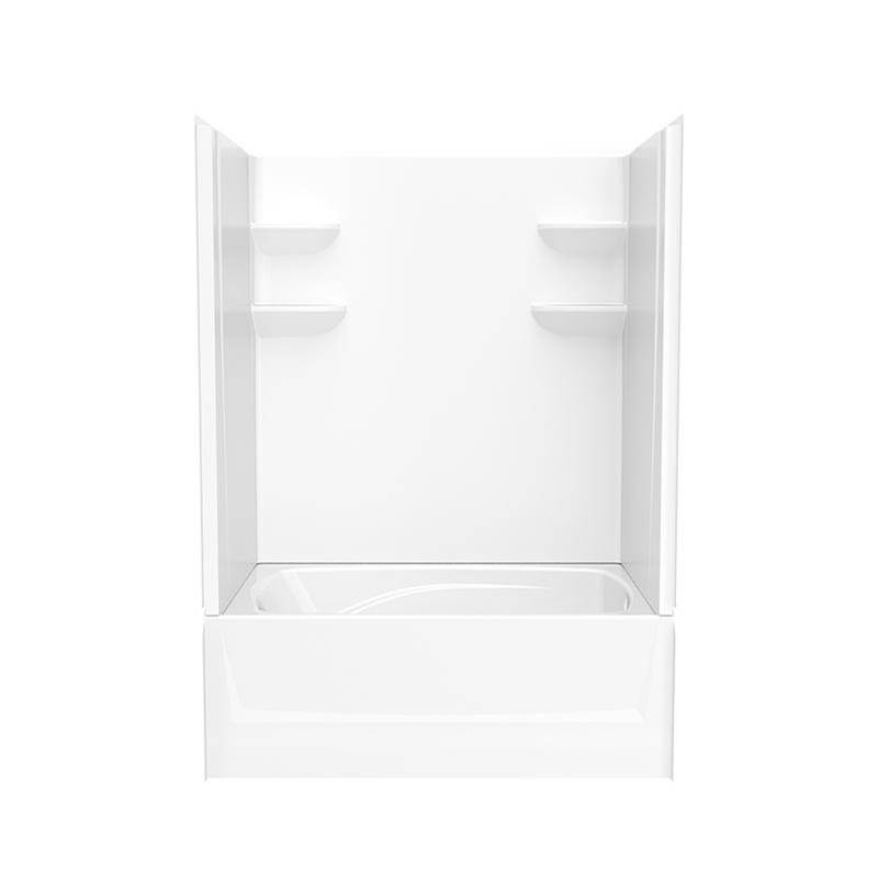 Swan VP6042CTSM2L/R 60 x 42 Veritek™ Pro Alcove Right Hand Drain Four Piece Tub Shower in White
