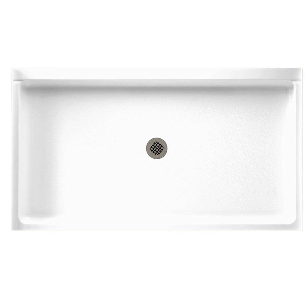 Swan SS-3460 34 x 60 Swanstone Alcove Shower Pan with Center Drain Charcoal Gray
