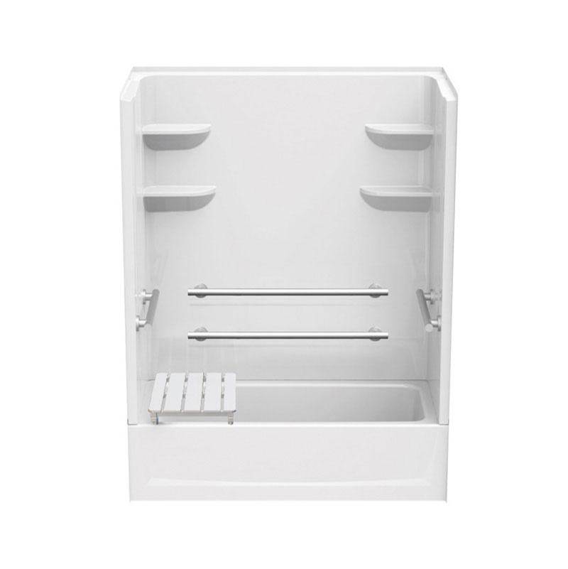 Swan VPF6030CTS2L/R 60 x 30 Veritek™ Pro Alcove Left Hand Drain Four Piece Tub Shower in White