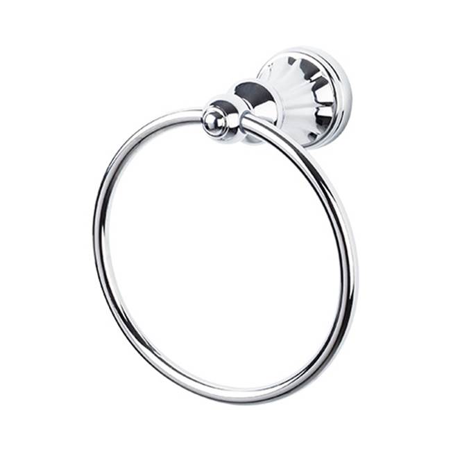Top Knobs Hudson Bath Ring  Polished Chrome