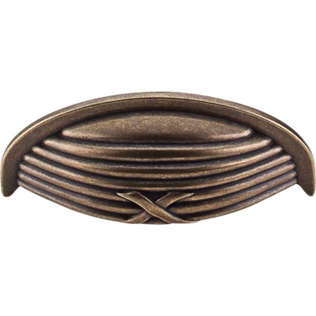 Top Knobs Ribbon and Reed Cup Pull 3 Inch (c-c) German Bronze