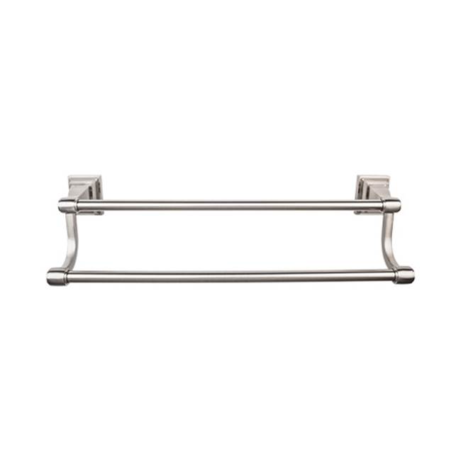 Top Knobs Stratton Bath Towel Bar 18 Inch Double Brushed Satin Nickel