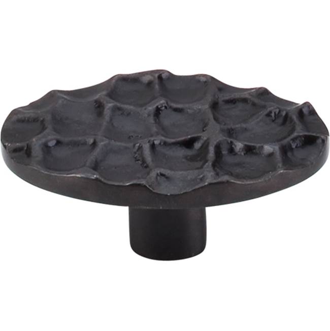 Top Knobs Cobblestone Oval Knob 2 5/8 Inch Coal Black