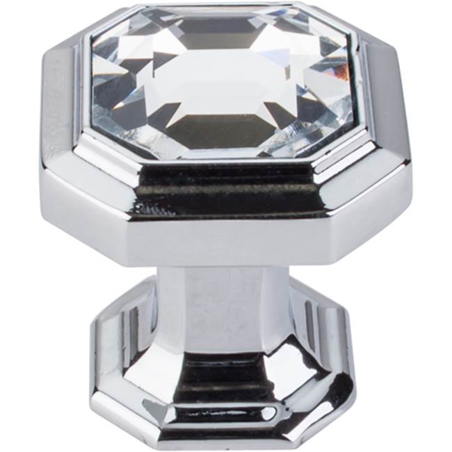 Top Knobs Crystal Emerald Knob 1 1/8 Inch Polished Chrome