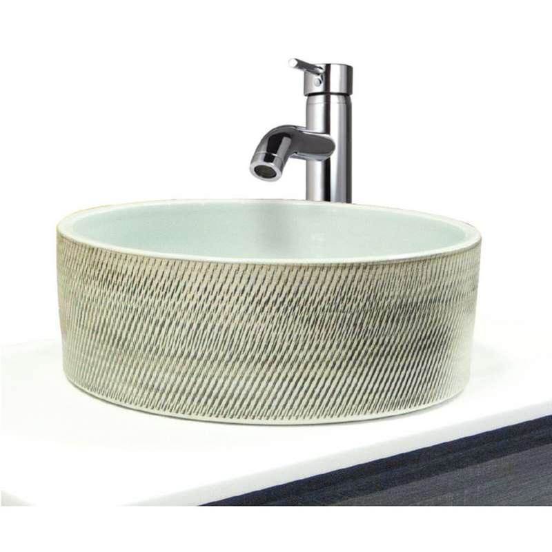 Transolid Chase Fireclay 15.75-in Round Vessel Sink