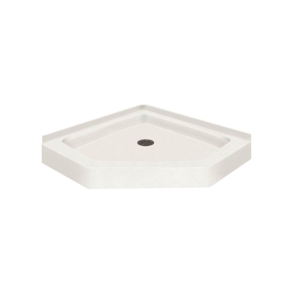Transolid 36'' x 36'' Decor Solid Surface Shower Base in Matrix Summit