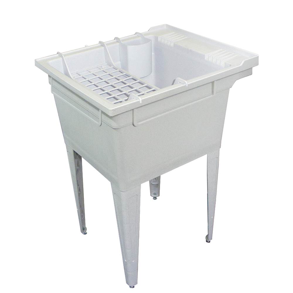 Transolid Floor-Mounted Laundry Tub 22.375'' W x 26'' D x 34.75'' H in Grey Granite