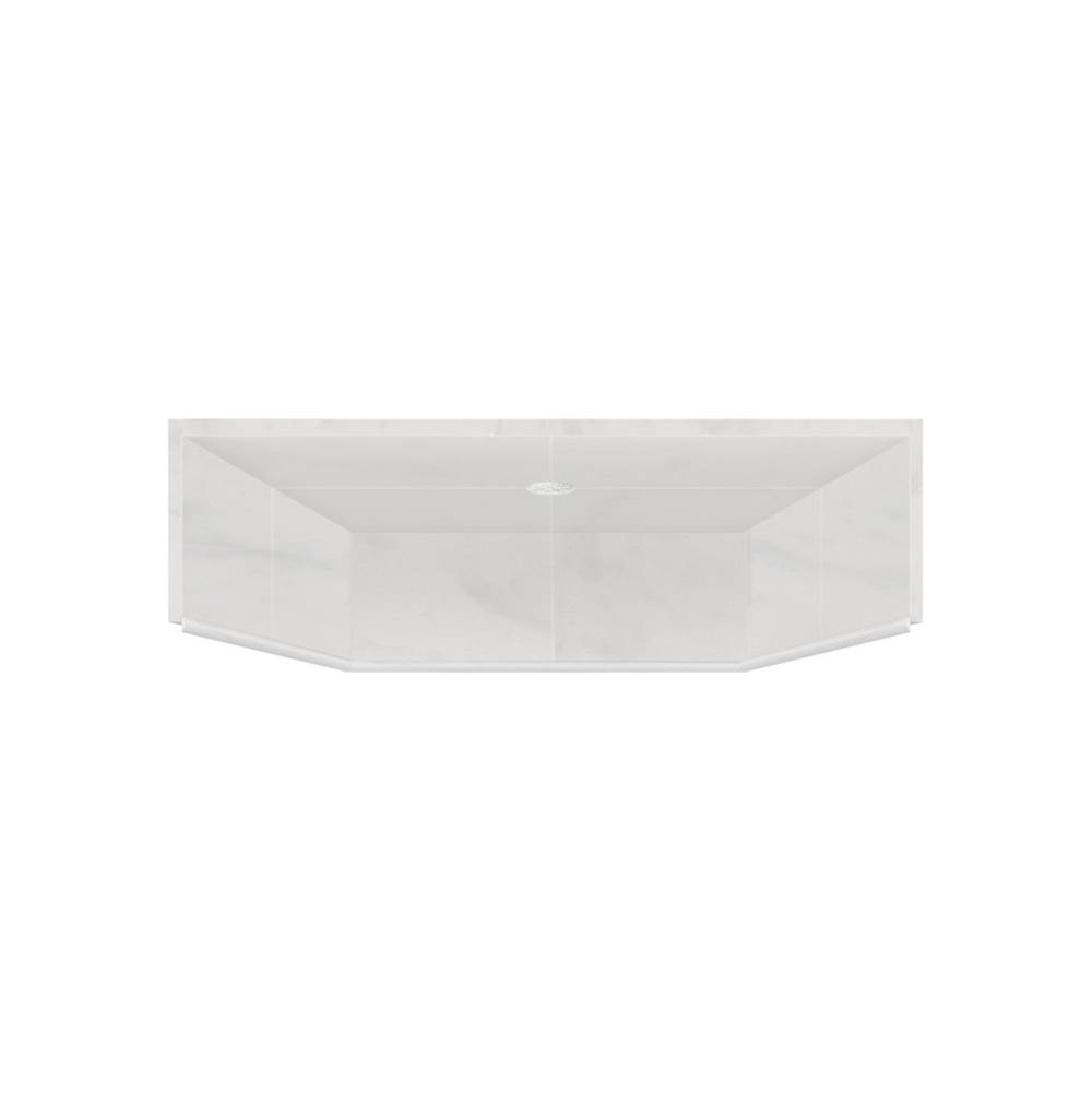 Transolid 36'' x 36'' Solid Surface Shower Dome in White Carrara